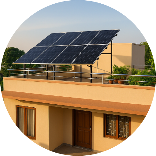 3kW rooftop solar panel system on a home
