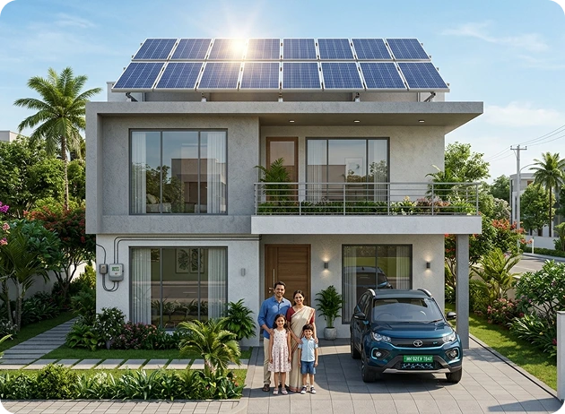 Professional installation of a 5kW on-grid rooftop solar power system for a large residential home featuring high-efficiency monocrystalline solar panels