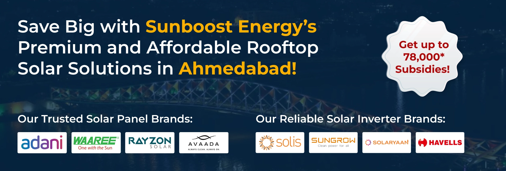 Affordable , Premium, Powerful Solar Solutions Desktop Banner