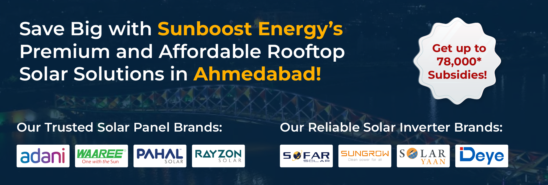 Affordable , Premium, Powerful Solar Solutions Desktop Banner