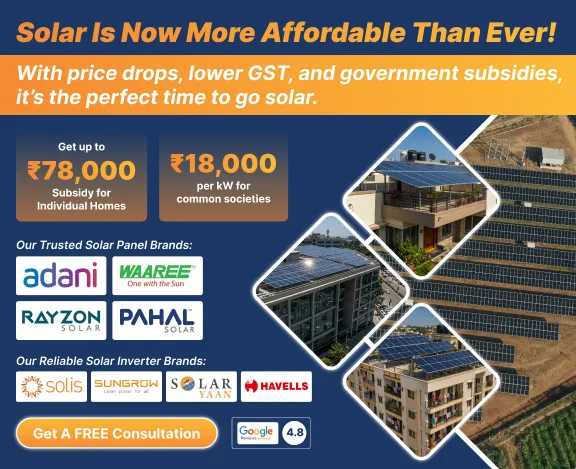 Affordable rooftop solar solutions with government subsidy benefits up to ₹78,000 and ₹18,000 per kW for societies. Residential and commercial solar panel installations by Sunboost Energy with trusted brands.