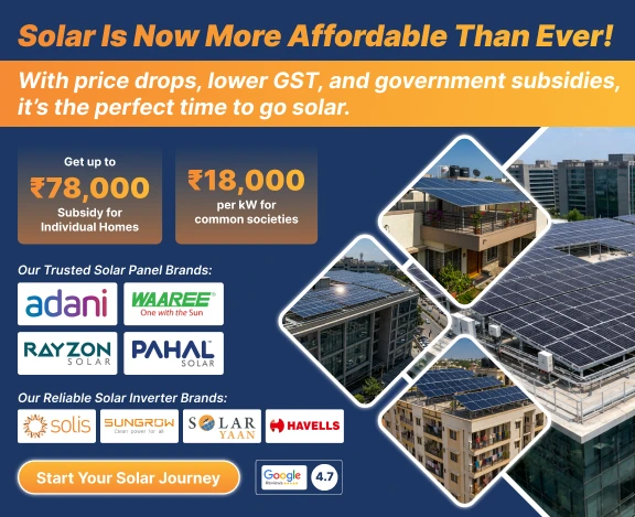 Affordable rooftop solar solutions with government subsidy benefits up to ₹78,000 and ₹18,000 per kW for societies. Residential and commercial solar panel installations by Sunboost Energy with trusted brands.