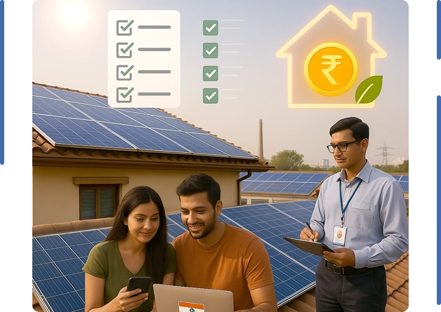 Person applying for solar subsidy on laptop via national portal