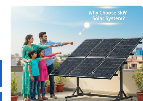 3kW solar system for efficient energy