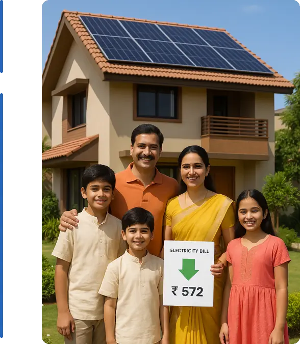 Indian residential rooftop with solar panels installed, highlighting the advantages of solar rooftop systems