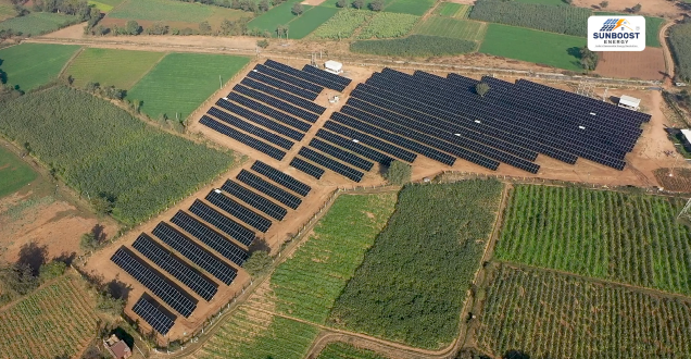 Ground mounted solar system installed by our team
